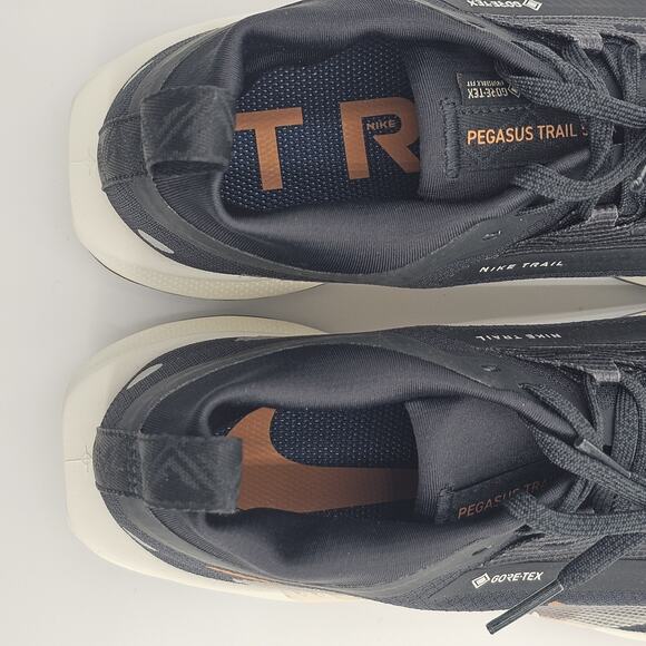 Nike Womens 8 Pegasus Trail 5 Gore-Tex running shoe Ivory Black Monarch - Picture 11 of 15